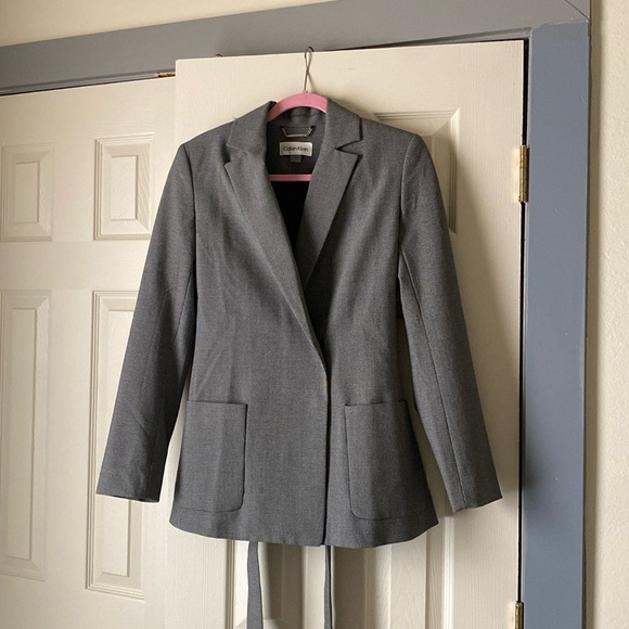Calvin Klein Suit Jacket Charcoal Size 4 - Picture 1 of 5